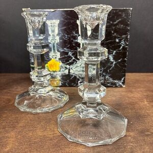 Vintage Toscany Crystal Candle Holders Made in Austria